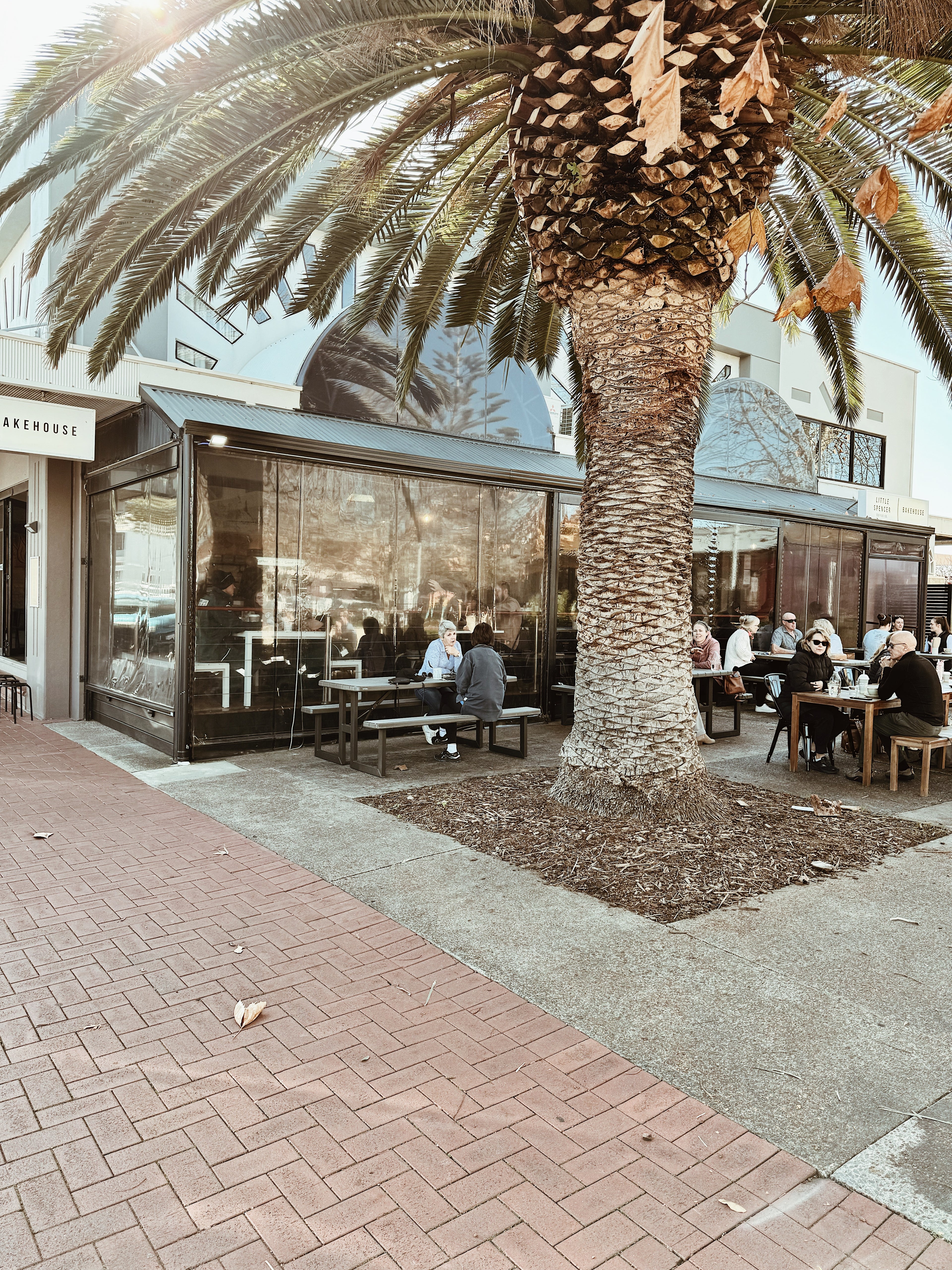 Spacious outdoor seating area at Little Spencer Coffee Co, perfect for enjoying coffee